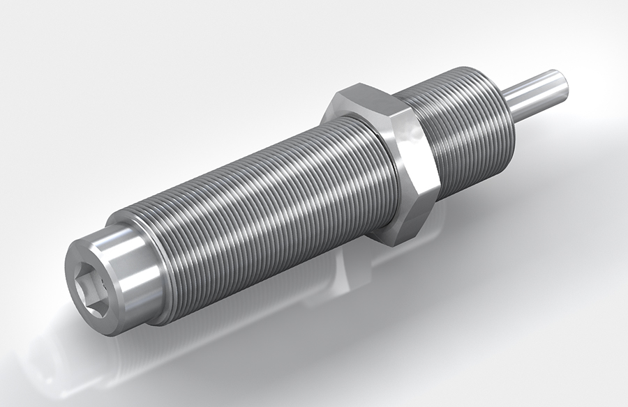 Deceleradores miniatura ACE de la Serie MC150-V4A a MC600-V4A, de reducidas dimensiones y diseño compacto