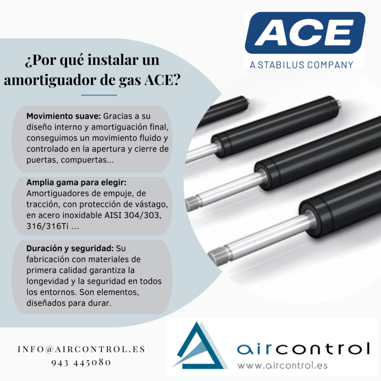 ¿Por qué instalar un amortiguador de gas ACE?